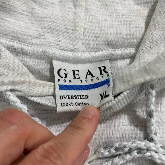 VTG 90s UAF University of Alaska Long Sleeve T-Shirt Hoodie, Size XL Made in USA - Picture 3 of 7